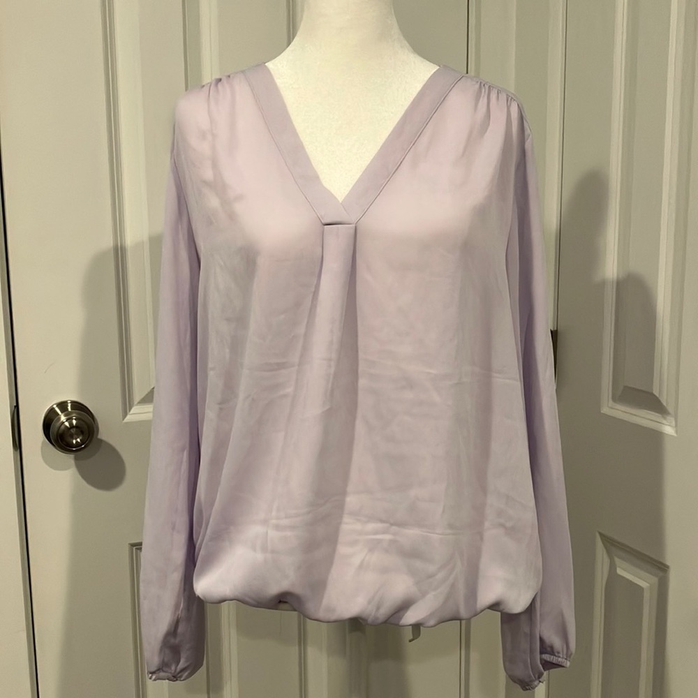 Chaus Lavender V-Neck Blouse